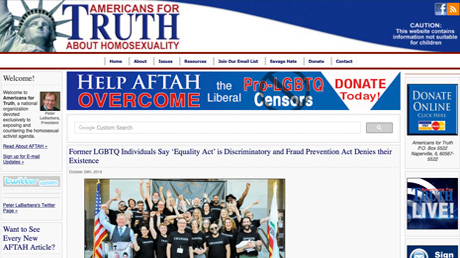 Americans for Truth about Homosexuality website